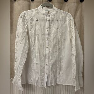 Sundance White Eyelet Blouse